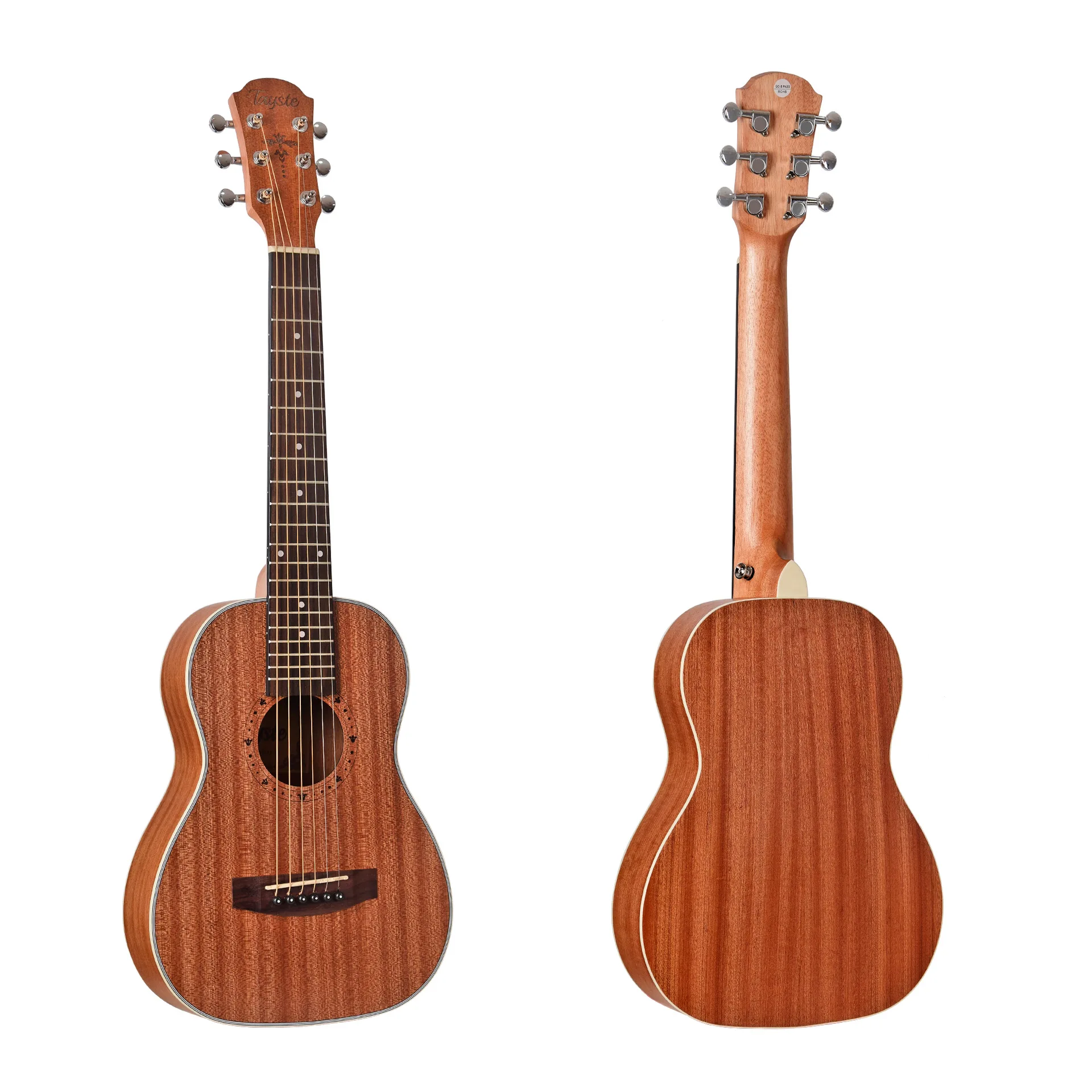 Acoustic Guitar 30 Inches Baritone 6 Metal Strings Sapele Spruce Mini Electric Guitarlele Guitalele Ukulele Pick up Travel