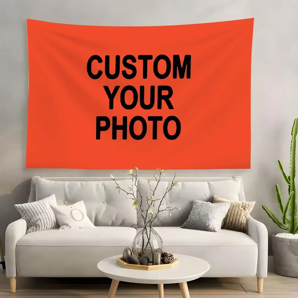 

Fashion Personalized Custom Tapestry Custom Home Living Room Bedroom Wall Decor Wallpaper Backdrop Cloth With Clips