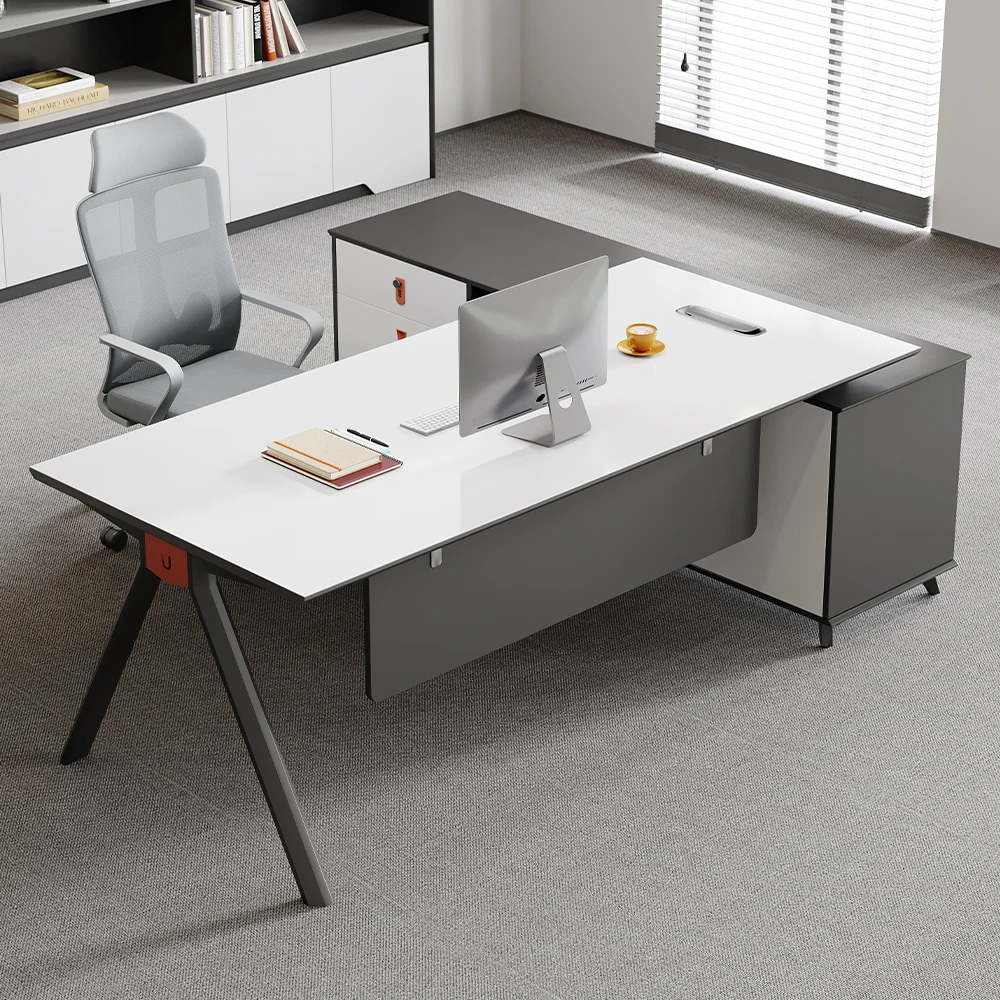 Best Price Luxury Modern L Shape Wooden Manager Office Table General Manager Table Design
