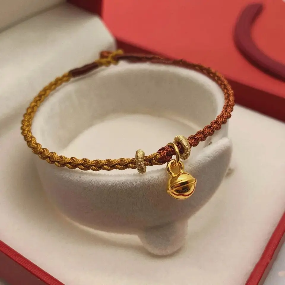 UMQ Two Colors Minimalism Bell Carrying Strap Niche High-End Color Matching Small Bracelet Girlfriends Girlfriend Gift