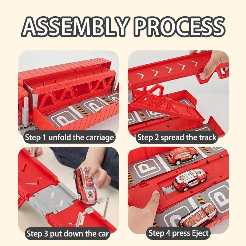 Large variable rail ejection storage container car Toys truck model track ejection June 1 Children's Day gift