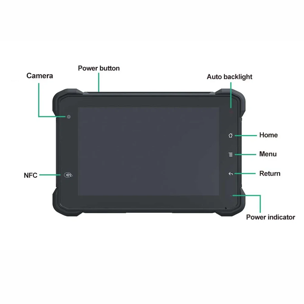 7 Inch Rugged Android 11 Vehicle Display Terminal GSM GPS 4G LTE CanBus For Tractor Navigation With Docking Station