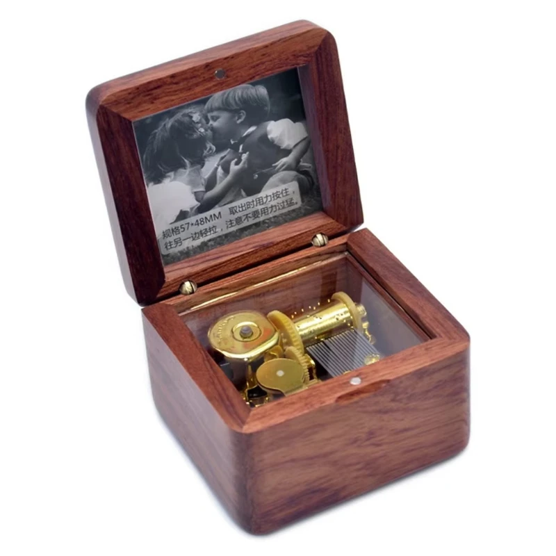 Wholesale Engraving Custom Wooden Music Box Photo Music Box Creative Made in China