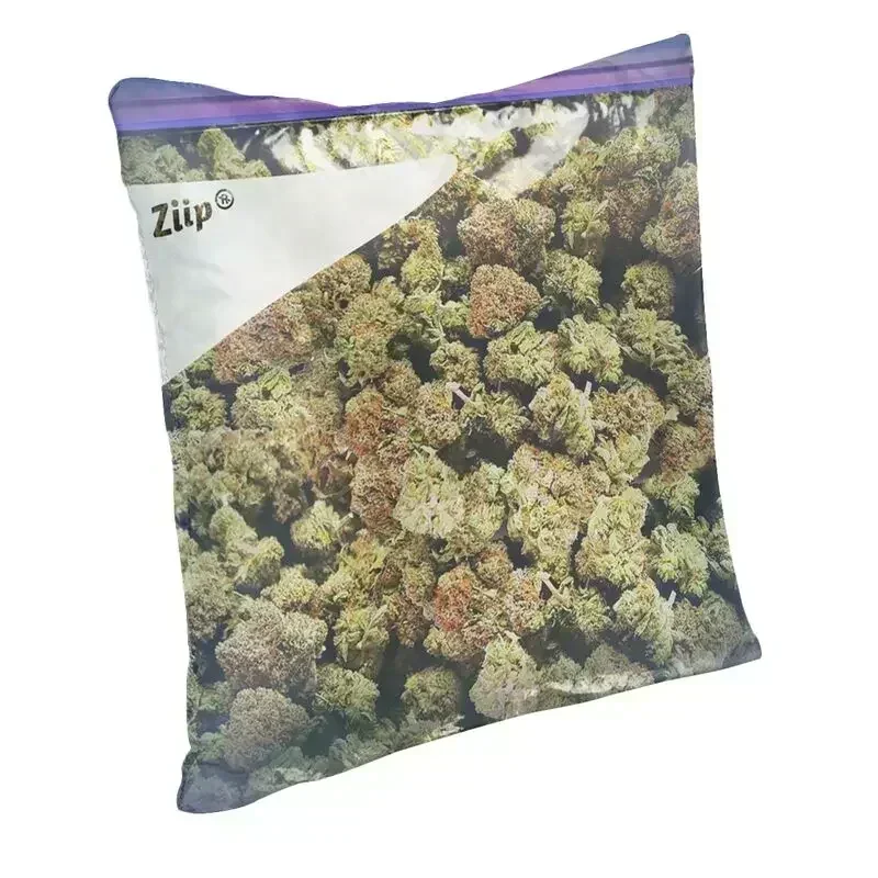 Zipper Closure Pillow Case 45/40/35CM Home Decorative Nordic Kush Flower Print Weed Cushions for Sofa Square Pillowcas