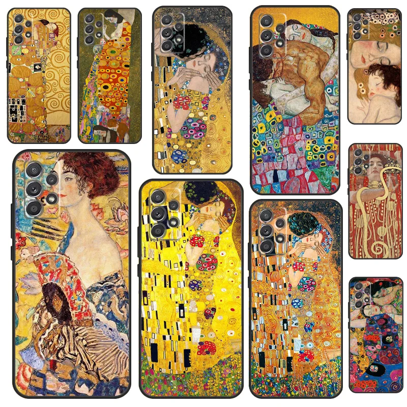 The Kiss Gustav Klimt Painting Fundas For Samsung A53 A33 A23 A13 A73 A12 A22 A32 A42 A52 A72 A50 A51 A71 A14 A34 A54 Case