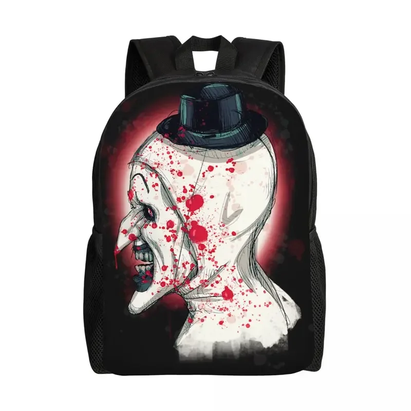 Terrifier-mochilas de película para hombres y mujeres, impermeables, colegio universitario, Halloween, payaso de terror, bolsas de libros estampadas