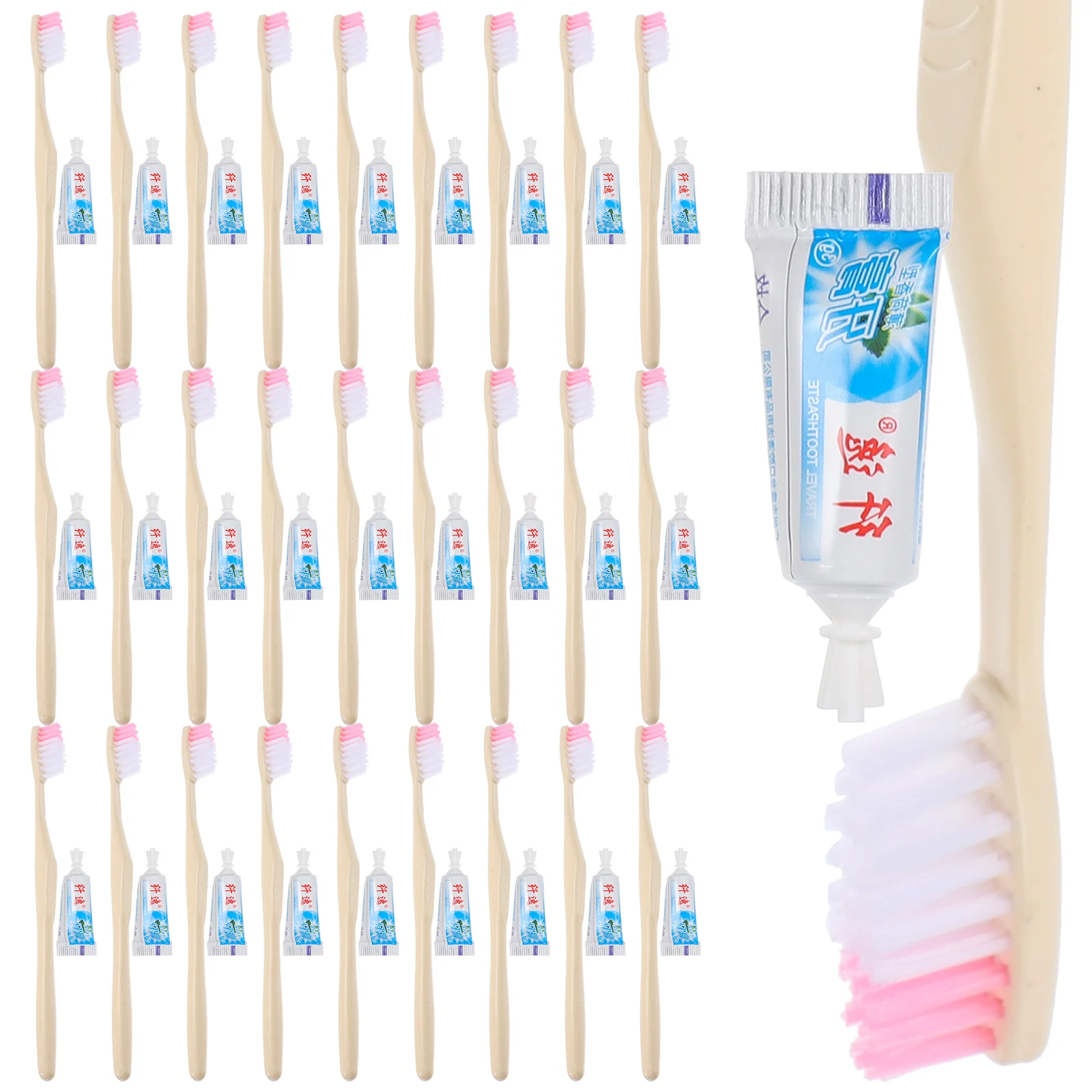 

Disposable Toothbrush Toothpaste Plastic Travel Toothbrush Toothpaste Set Dental Cleaning Tool Oral Health Caring Tool