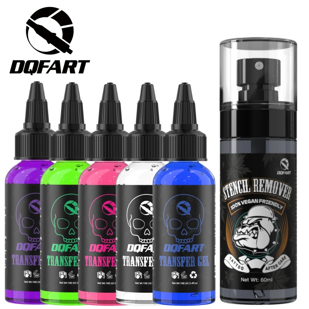 DQFART 100ml 5colors Tattoo Transfer Printing Gel 60ml Transfer Printing Removes Oil Safe Supplies Accessories Body Art