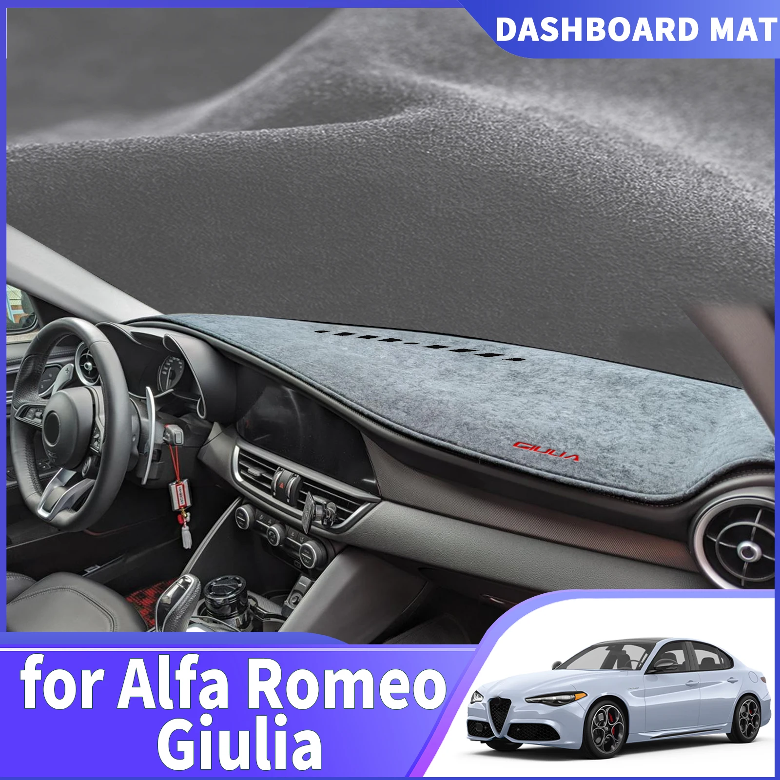 

fit for Alfa Romeo Giulia 952 2017 2018 2019-2022 DashMat Sunshade Dashmat Dashboard Cover Pad Protective Carpet Car Accessories
