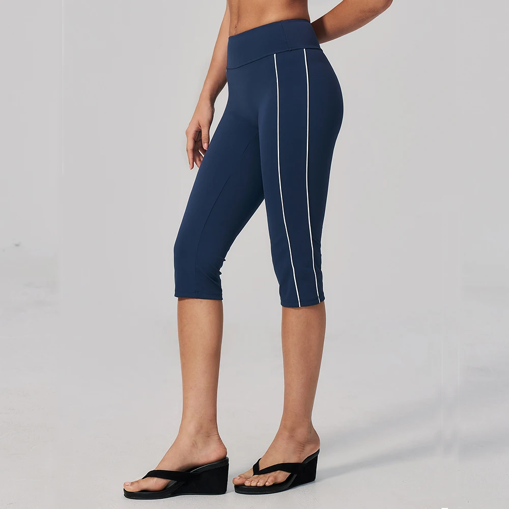 Yoga Capri Pants Women Fitness Leggings Yoga Pants Tight Breathable Quick-drying High Waist Running Sports Workout Capri Legging