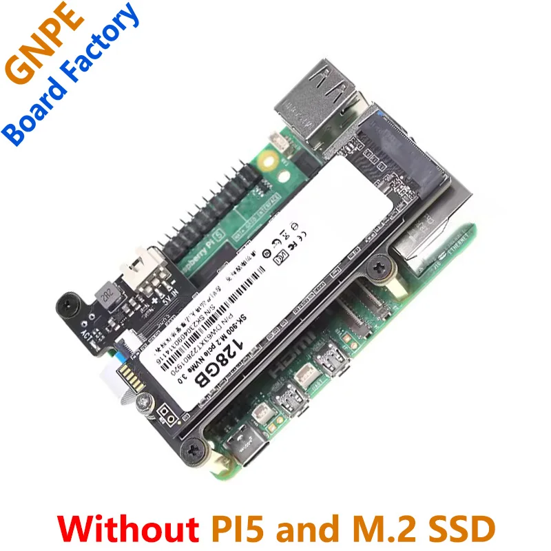 Raspberry Pi 5 PCIE M.2 NVMe Protocol M.2 Solid State Drive Pi5 Expansion Board X1001