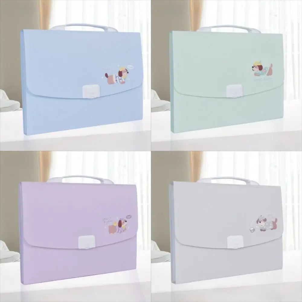 

13 Pockets Expanding File Folder Large Capacity Multi-Layer Paper Document Storage Holder a4 Size Cartoon Portable Organ Bag