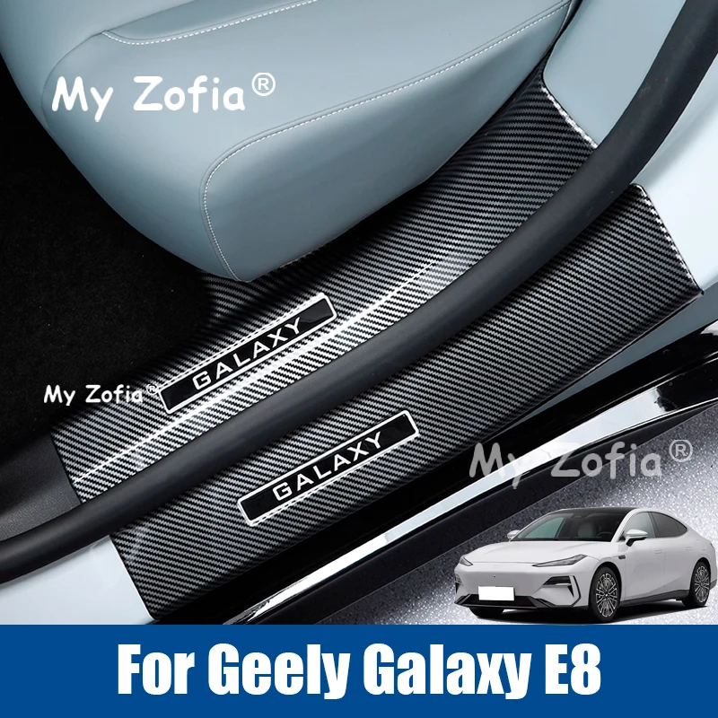 

Для Geely Galaxy E8 2025 2026, внешняя карбоновая накладка на порог автомобиля, накладка на педаль, наклейка на багажник, бампер, аксессуары