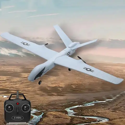 Z51 프레데터 RC 글라이더, 2.4G 2CH 핸드 던지기 폼 비행기, 조명 고정, 660mm 윙스팬 항공기 피거, 소년 어린이용 장난감
