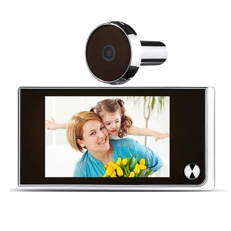 Câmera Digital de Porta com Visualizador Peephole, Kitty Eye, Monitor Exterior, Durável, LCD 120 °, 2 Milhões de Pixels HD, 3,5"