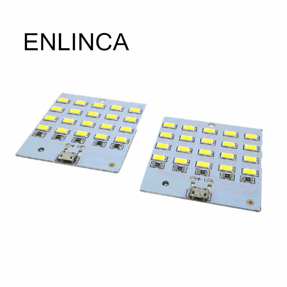 USB Light 5730 smd 5V 430mA~470mA White  Mirco Usb 5730 20 LED lighting panel USB mobile light Emergency night light