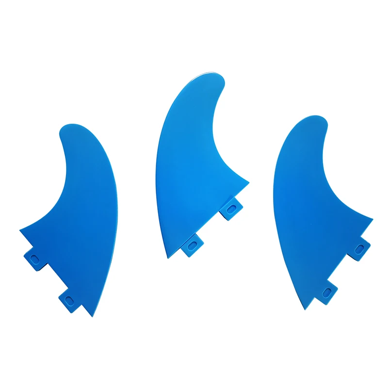 Surfboard Fins 3pcs per set For UPSURF FCS Fins G5 Size Blue Color Plastic Material Double Tabs Surfing Fin