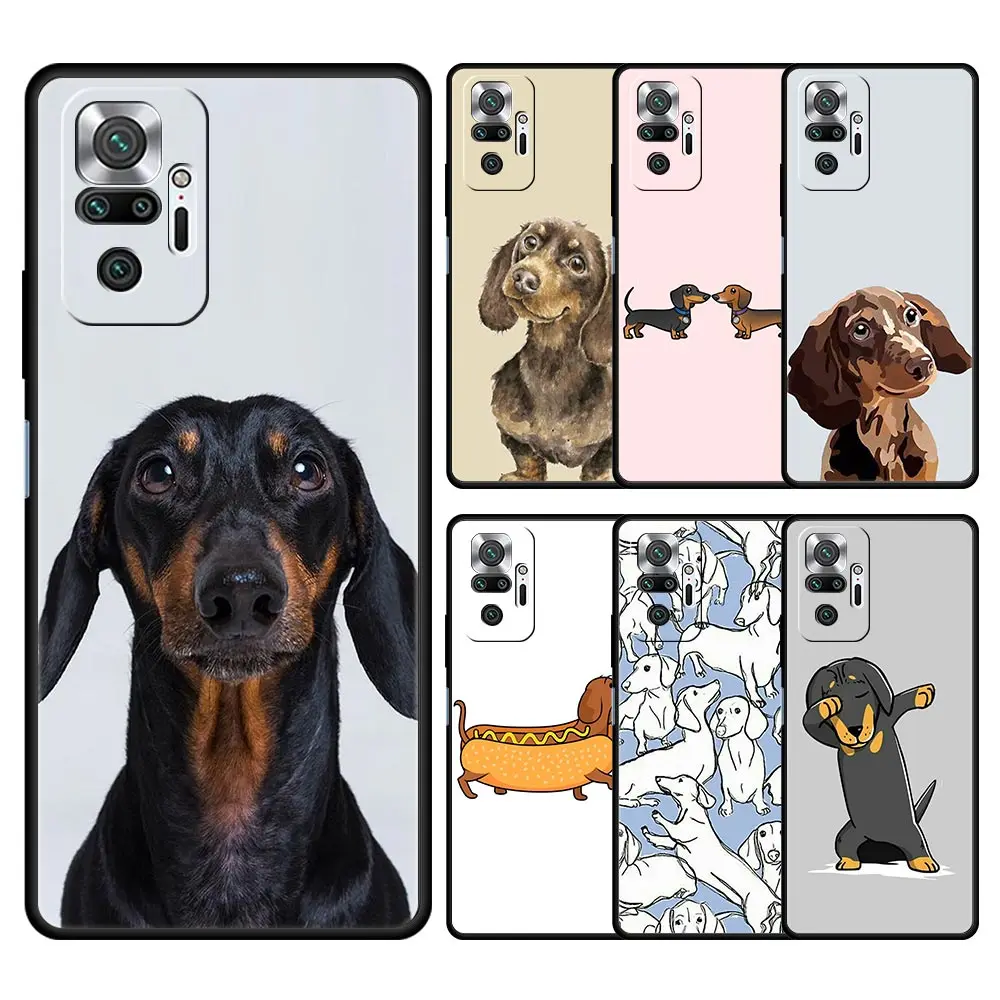 Dachshund Sausage Dog Phone Case For Xiaomi Redmi Note 14 13 12 5G 9S 9 10 11 Pro Plus 9T 14C 13C 12C 10C 9C 9A Soft Cover