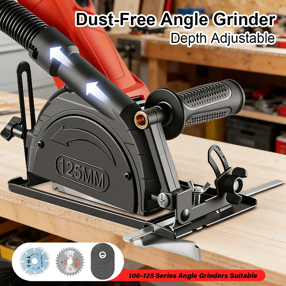 

Многофункциональная подставка для угловой шлифмашины 100-125 мм с набором пильных дисков для резки дерева, металла и плитки