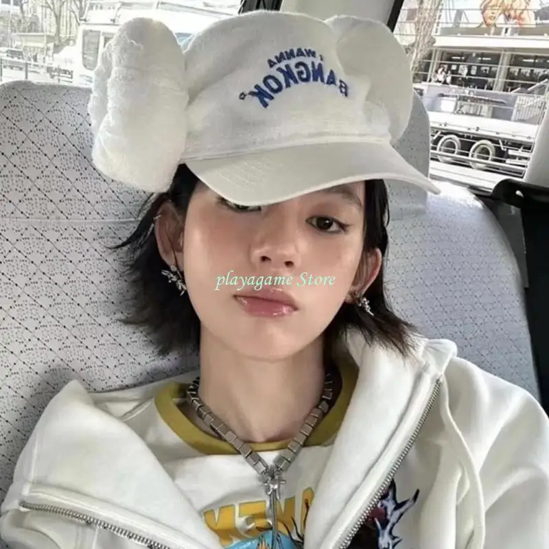 

Y88A Элегантная бейсбольная кепка с буквенным принтом, регулируемая отпускная шапка для девочек, спортивная шляпа-полотенце,