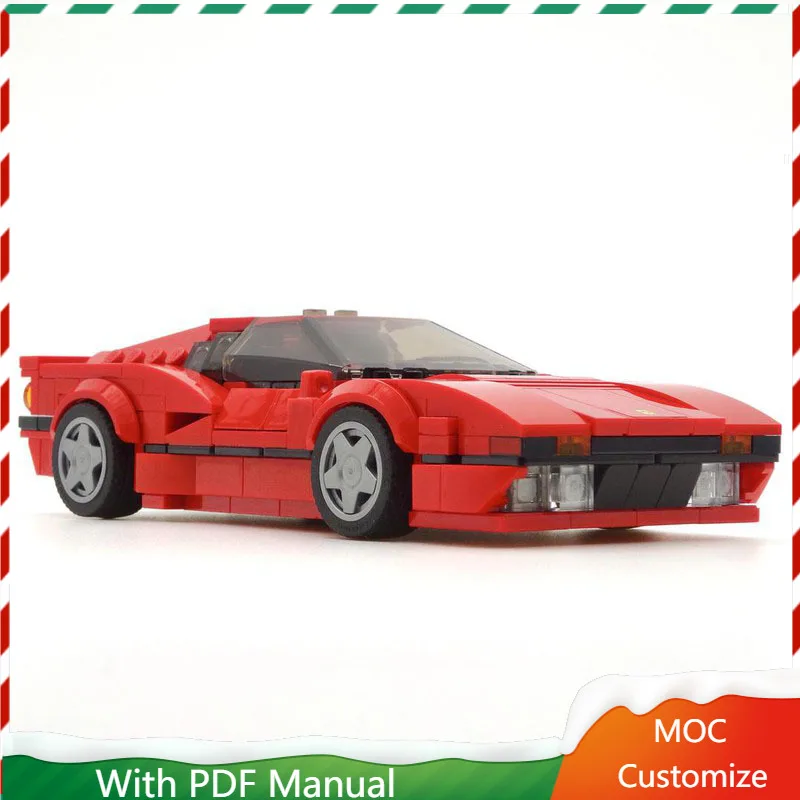 

359 шт., хит продаж, MOC, красная модель спортивного автомобиля, модульный набор «сделай сам», строительные блоки, детская сборка, дисплей, игрушки, фестиваль, подарок-сюрприз