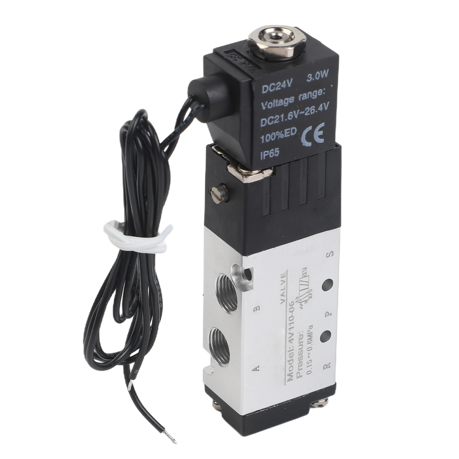Reliable 24V Solenoid Valve 2 Position 5 Way with Built in Filter Crafted from Strong Aluminum Alloy for Tough Conditions
