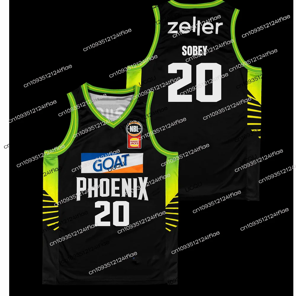 S.E. ملبورن فينيكس 25/26 جيرسي الأصلي ناثان سوبي رقم. 20 قميص كرة السلة جيرسي الأسترالي للرجال كرة السلة الرياضية بدون أكمام