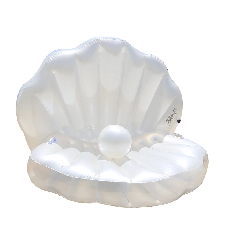 

Pearl shell floating bed Water inflatable lounge chair floating row adult swimming ring