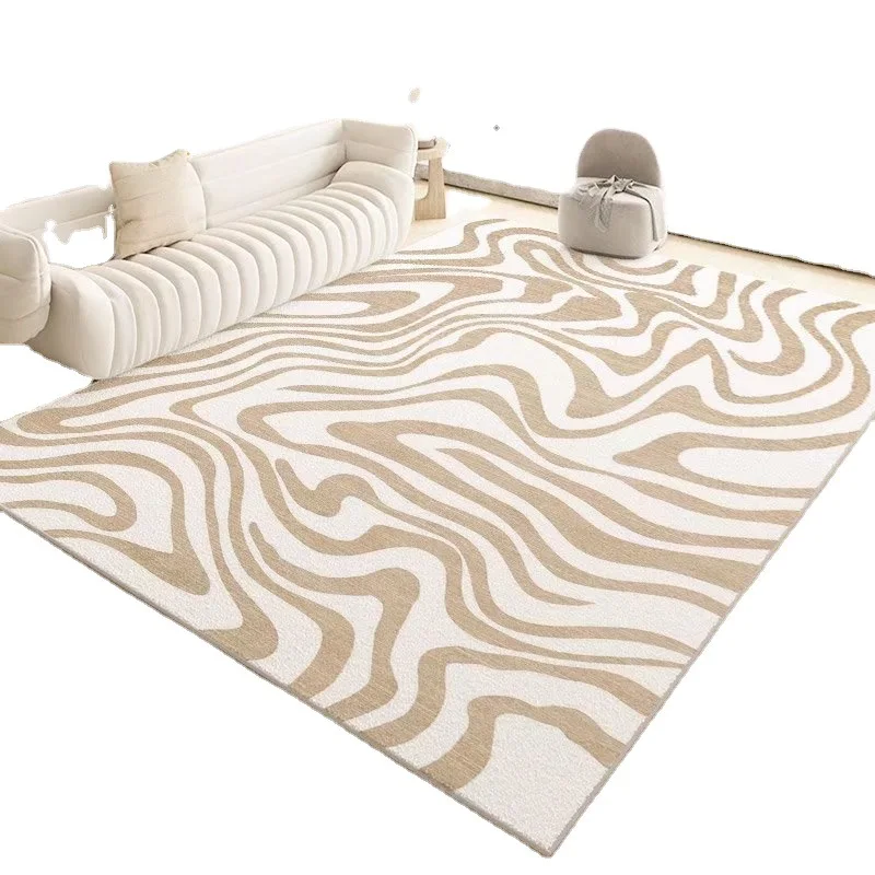 Nordic 3d Print Geometric Off Fluffy Off Velvet Imitation Cashmere White Home Living Room Carpet Rugs