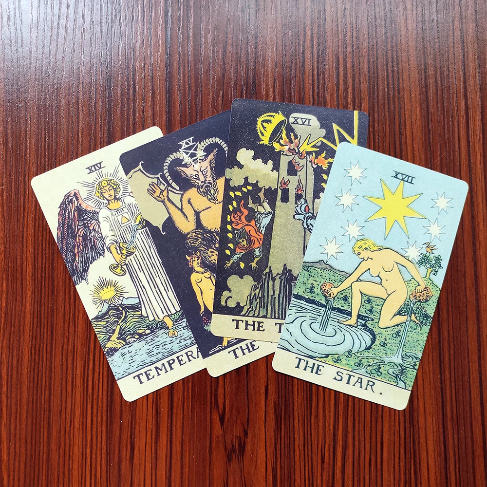 12X7CM Smith-Waite Divination Tarot Deck Borderless Edition tarot cards with guide book