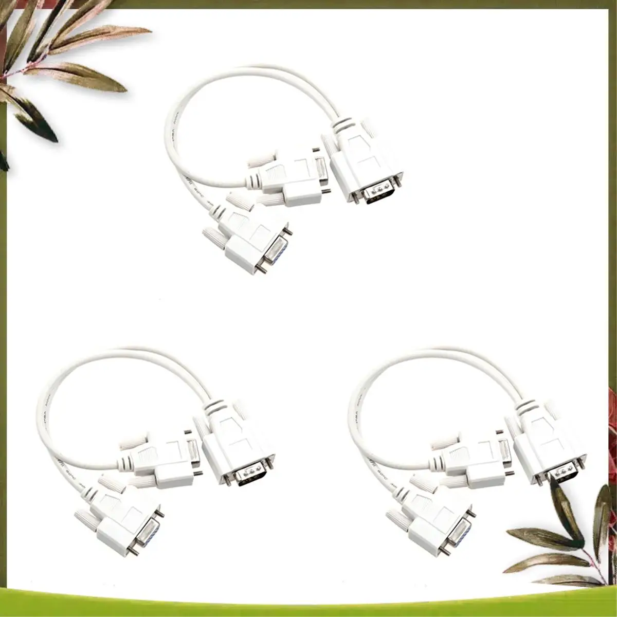 ABDW-3X كابل فاصل جديد لشاشات واحدة إلى 2 شاشات لفيديو VGA #4