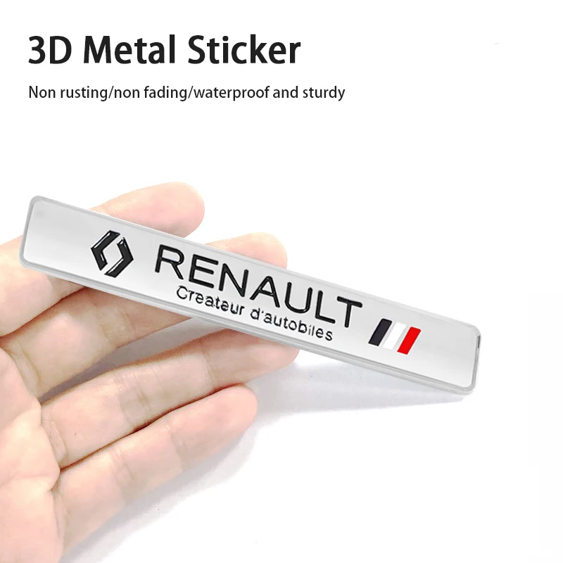Emblema Esportivo VIP Adesivo Metálico 3D Acessórios para Renault RS Clio Megane 2 3 4 Captur Trafic Twingo Scenic 2 Kadjar