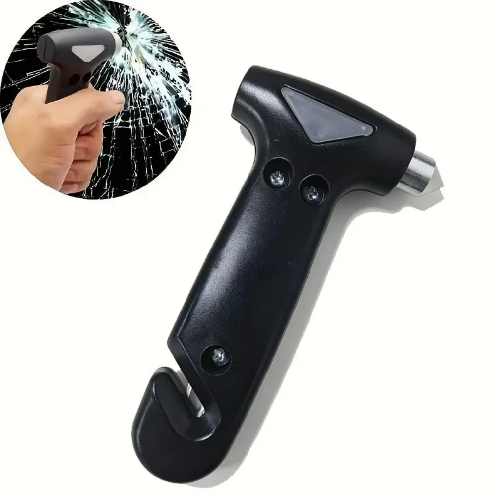 Mini Car Emergency Safety Tool Portable Window Glass Breaker Hammer with Seatbelt Cutter for Vehicle Escape
