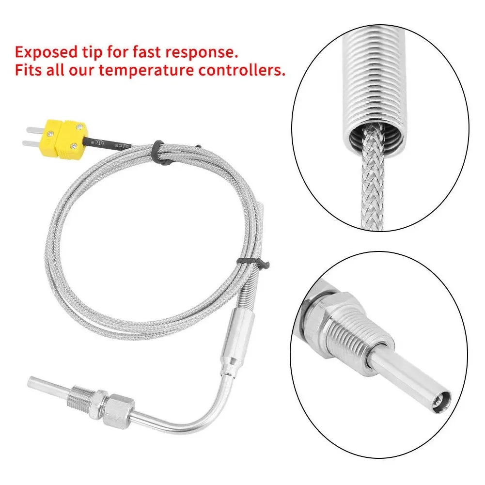 EGT K Type Thermocouple Exhaust Probe High Temperature Sensors 1/8