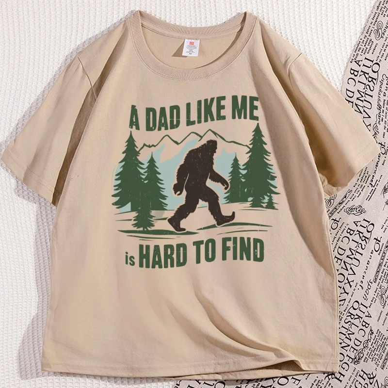 

Funny Bigfoot Dad T-shirt Hiking and Camping T Shirt Casual Cotton Short Sleeve High Quality Male Clothes Streetwear Soft