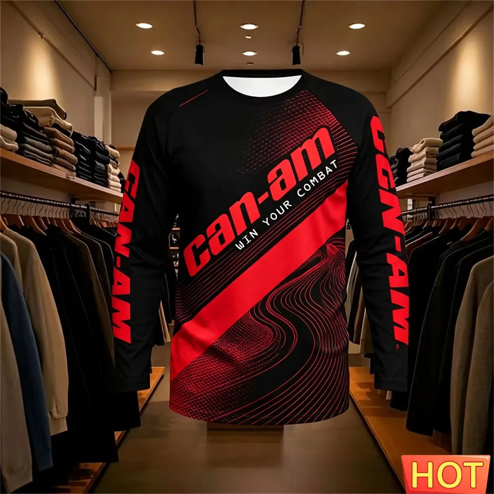Men's breathable short sleeved T-shirt, off-road riding style geometric art lines and letter printed sports top