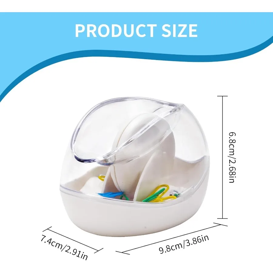 Soporte de clip de papel para escritorio con 100 clips de papel Soporte dispensador de clips de papel magnético. Diseño de estabilidad antideslizante Magneti único