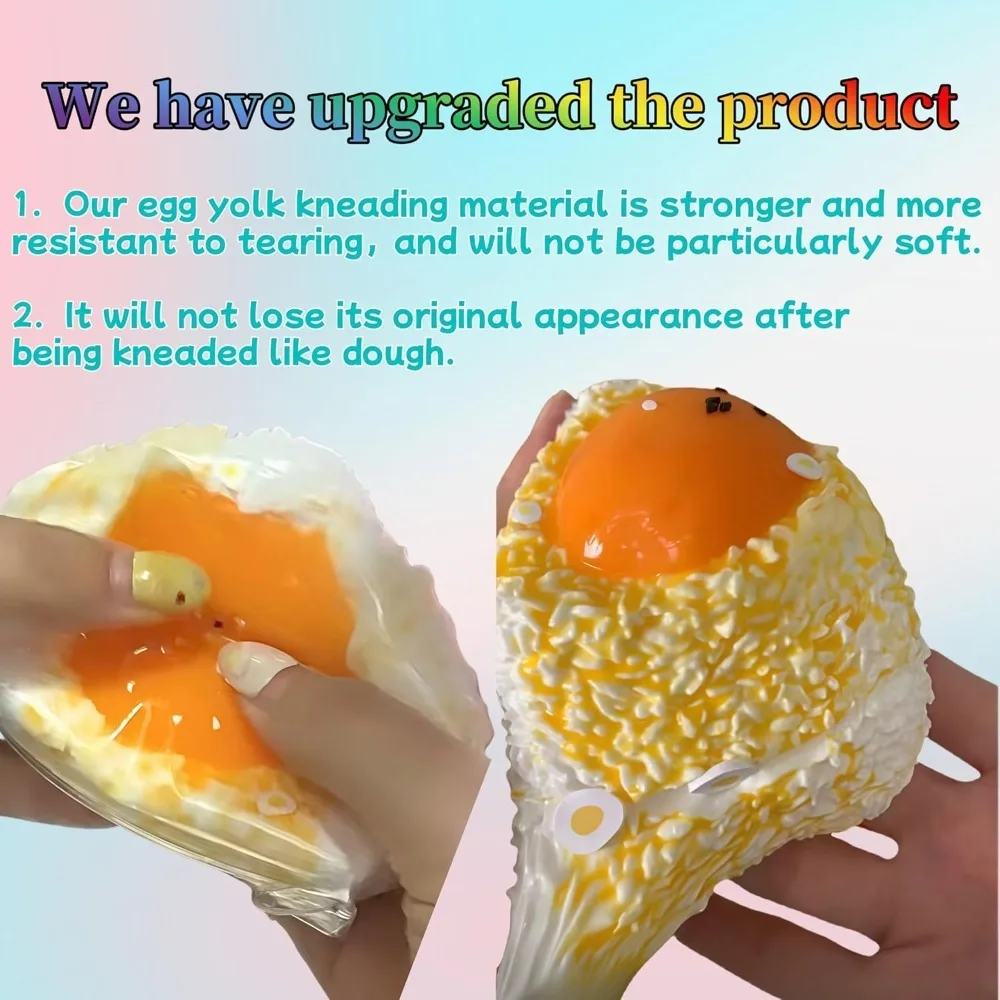 Taba Squishy Egg Bola de arroz Juguete para apretar Alivio del estrés Sensorial Fidget Juguetes para adultos y niños, Regalos divertidos de fiesta antiansiedad