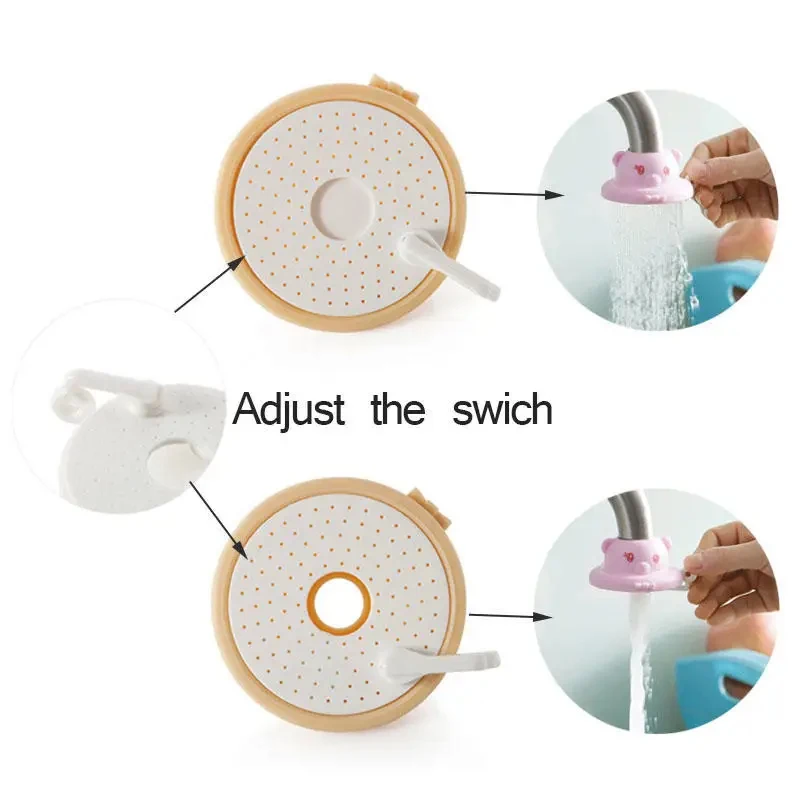 Silicon Faucet Sprayer Cute Animal Splash Shower Bathroom Water-saving Tap Sprayer Faucet Extender Device Kitchen Accessories