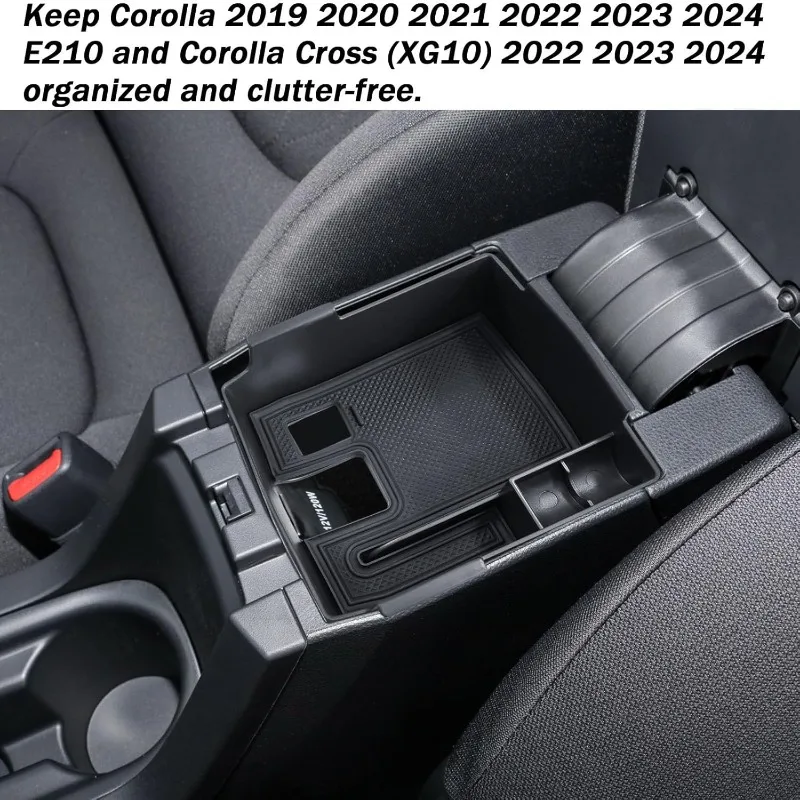 Center Console Organizer Compatible with Toyota Corolla Cross (XG10) 2022 2023 2024 and Corolla 2019-2024 E210