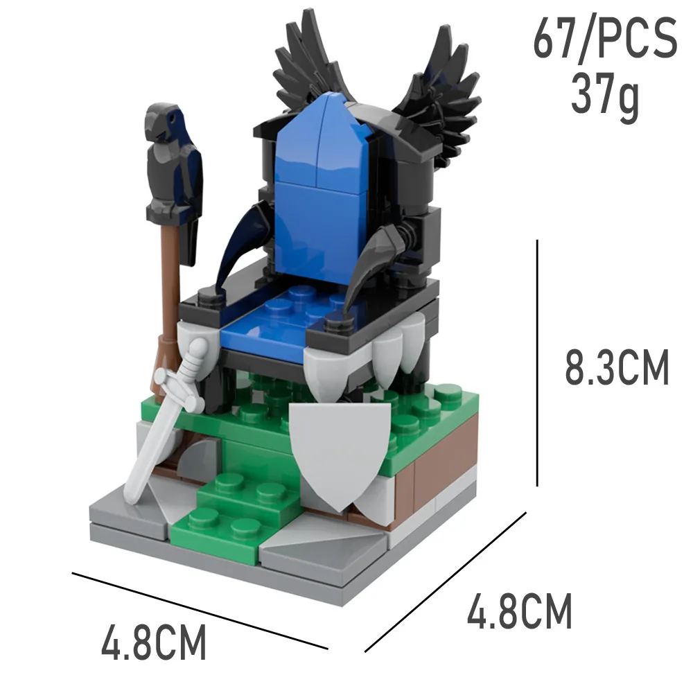 Bloques de construcción medievales del trono del líder MOC Monster World, juguetes de ladrillos de dificultades diferentes compatibles con LEGO