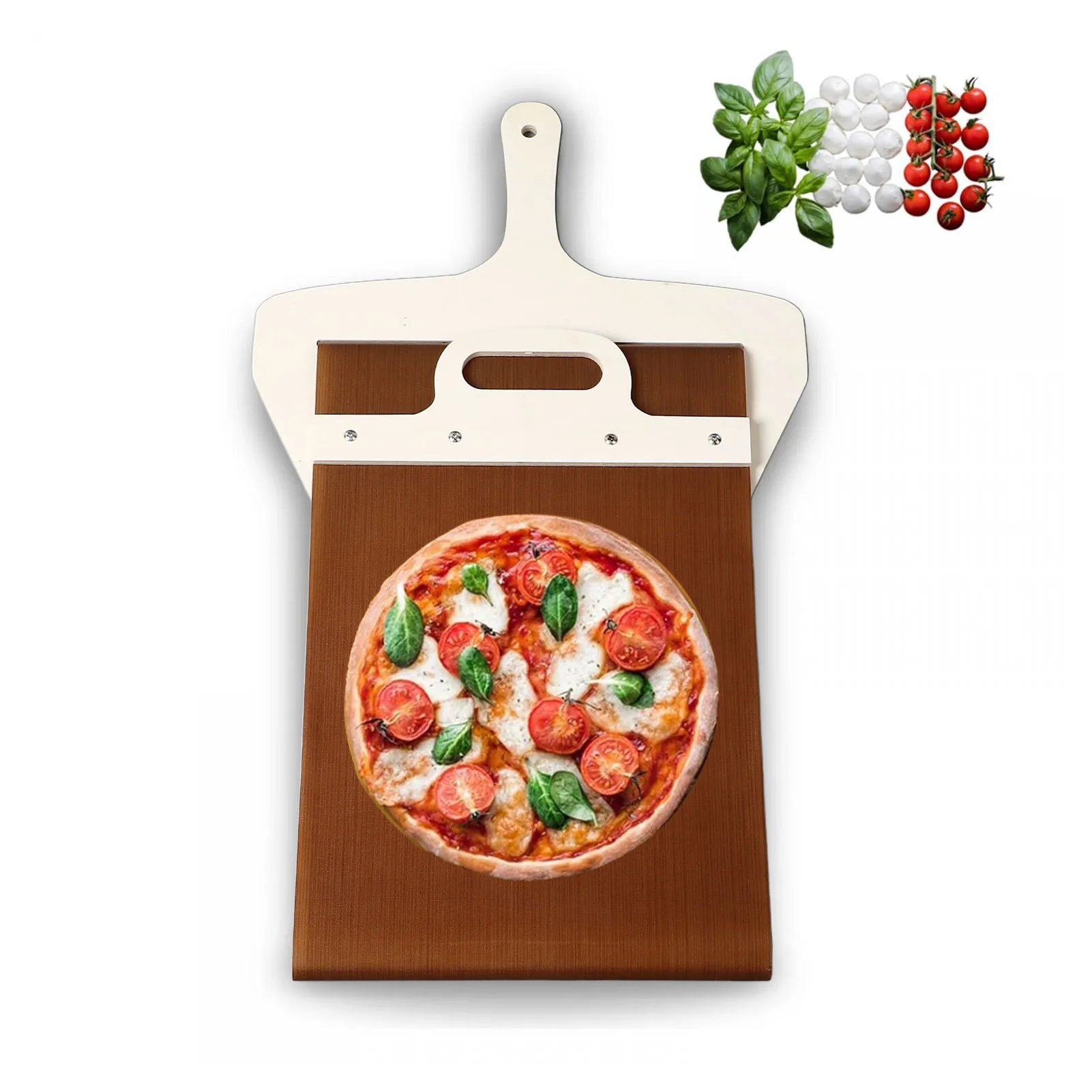 

Sliding Pizza Peel Wood Shovel With Handle Light Weight Comfortable Grip Paddle Spatula For Baking Homemade Pizza Kitchen