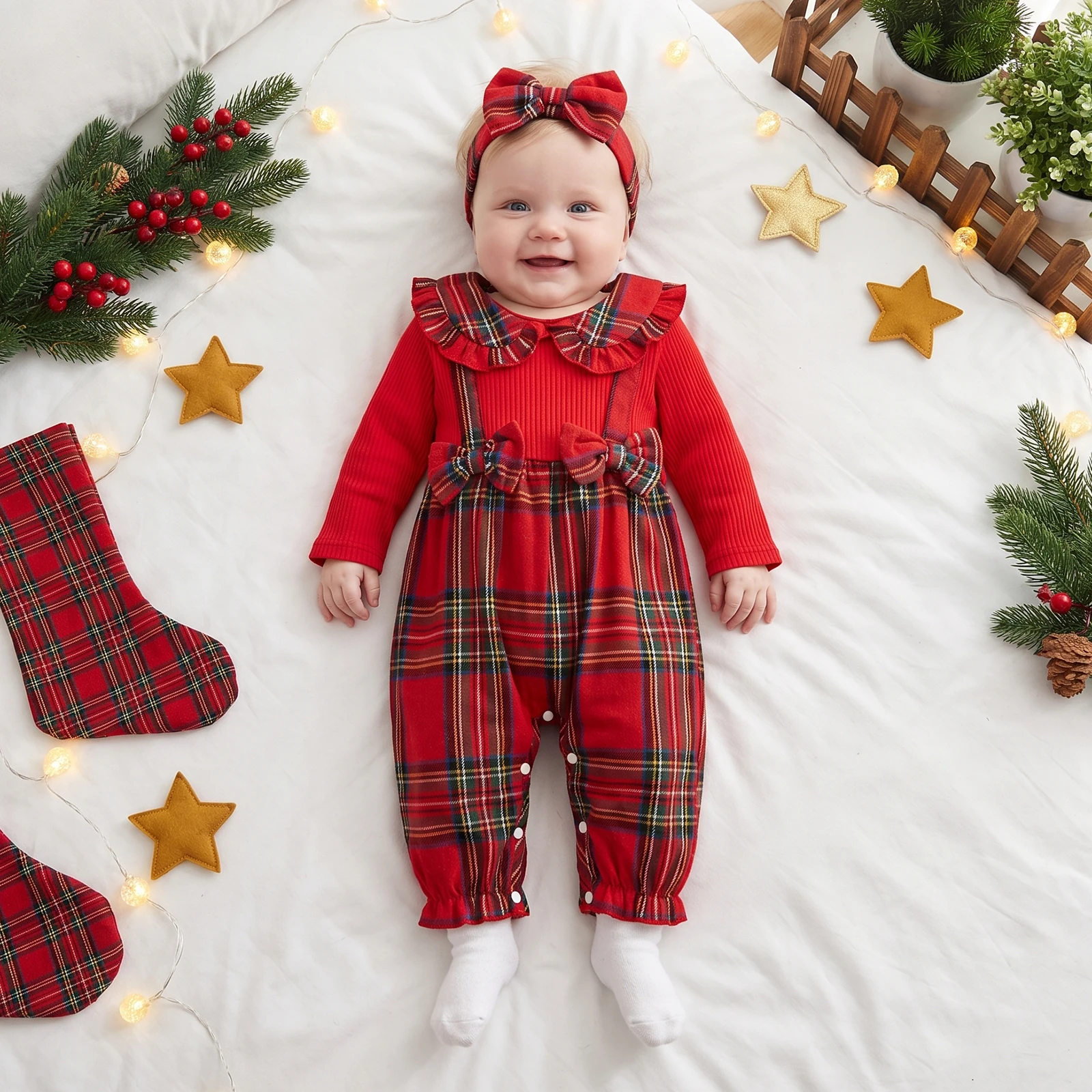 Baby Girl Christmas Romper 4