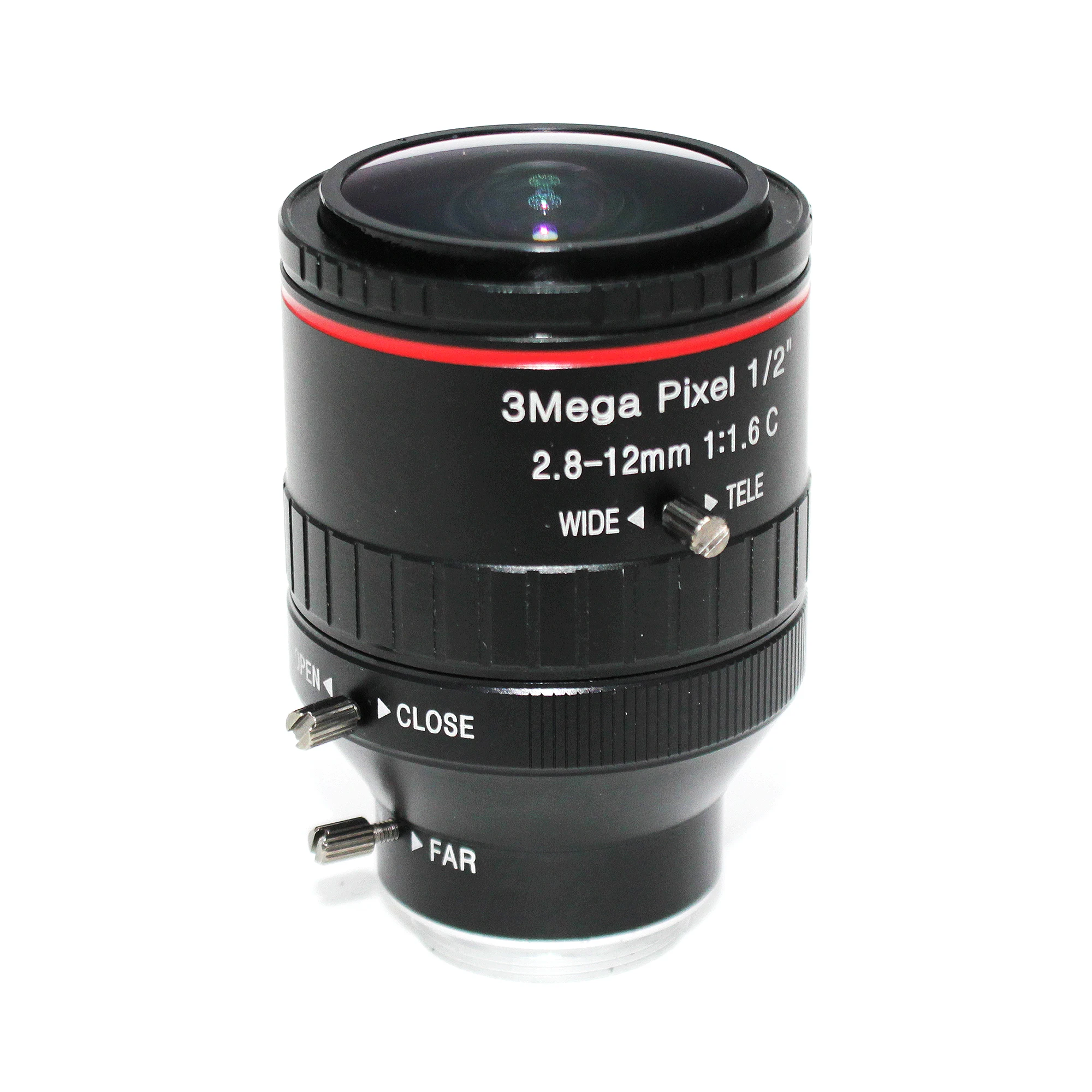جديد 3.0 ميجا بكسل Varifocal CCTV C عدسة 2.8-12 مللي متر مع 1/2 "1: 1.6 C جبل عدسة لعدسة الطريق الصناعية HD IP كاميرا #3
