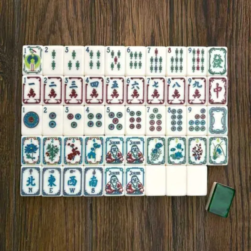 Spot American mahjong tiles Winslow 1920 green acrylic engraved mahjong tiles No. 36 large size, suitable for friends gatherings