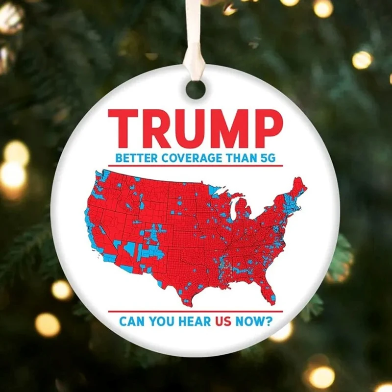 2024 Presidential Election Commemorative Pendant Us State Map Commemorative Decoration Christmas Bike Bag Christmas Tree Pendan