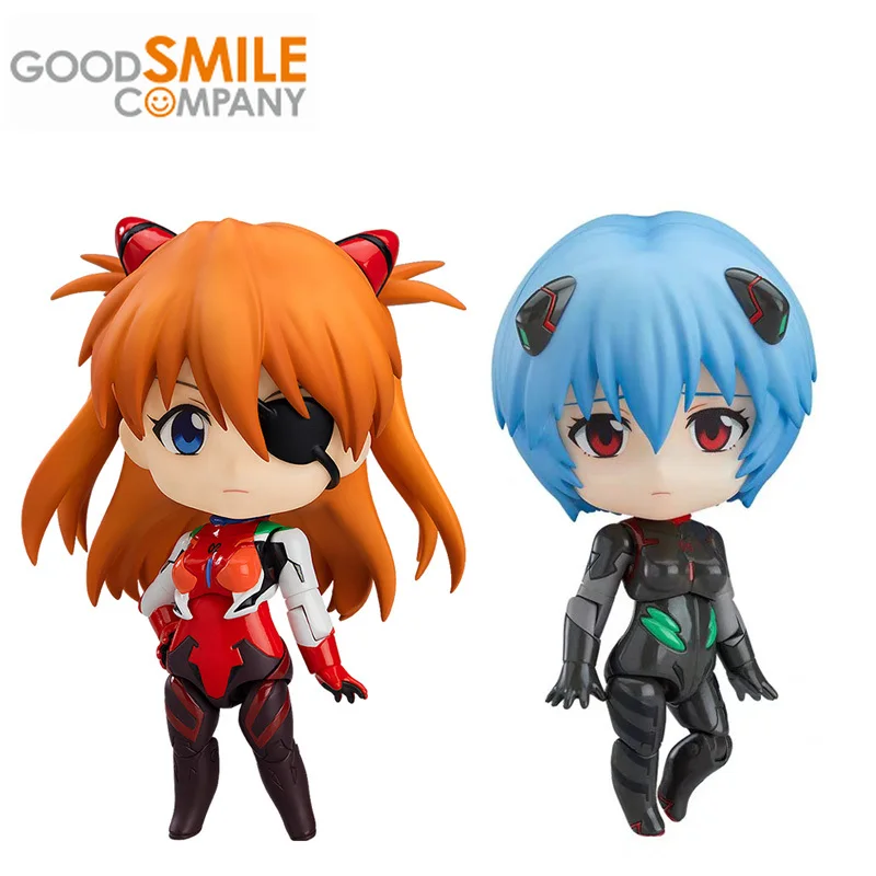 Good Smile Genuine Nendoroid EVA Asuka Shikinami Langley Rei Ayanami Plugsuit Ver. Anime Action Figures Toys For Boys Girls Gift