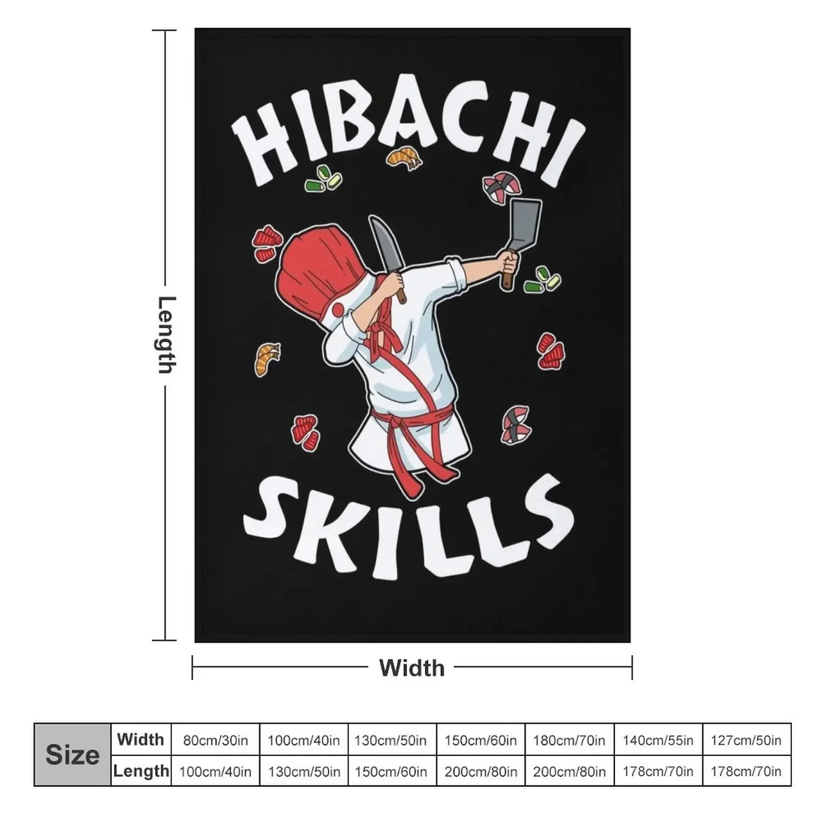 Hibachi Connoisseur Gifts Hibachi Chef Costume Hibachi Grill Throw Blanket cosplay anime Baby sofa bed Blankets