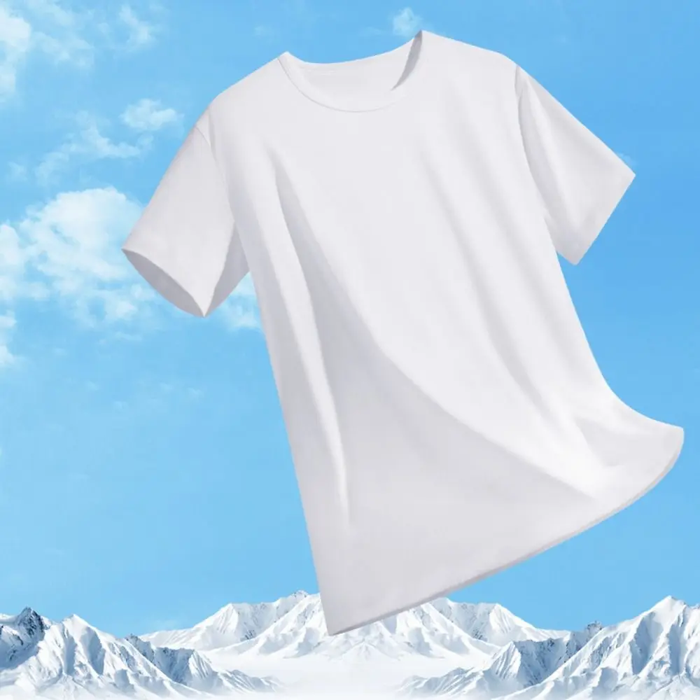 

New Round Neck T Shirts for Men Simple Quick Dry Short Sleeve T-shirt Large Size Bottoming Shirt Men's Basic T-shirt All-match