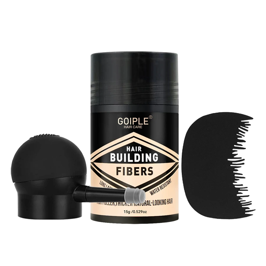15g Hair Fiber Powder Instant Thickening for Thinning Men & Women Hair Building Fiber Applicator and Hairline Optimizer 3pcs/Set